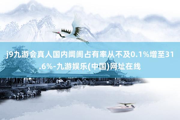j9九游会真人国内阛阓占有率从不及0.1%增至31.6%-九游娱乐(中国)网址在线