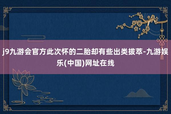 j9九游会官方此次怀的二胎却有些出类拔萃-九游娱乐(中国)网址在线