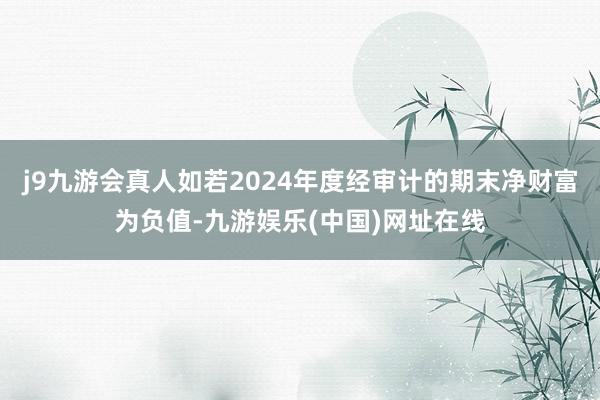 j9九游会真人如若2024年度经审计的期末净财富为负值-九游娱乐(中国)网址在线
